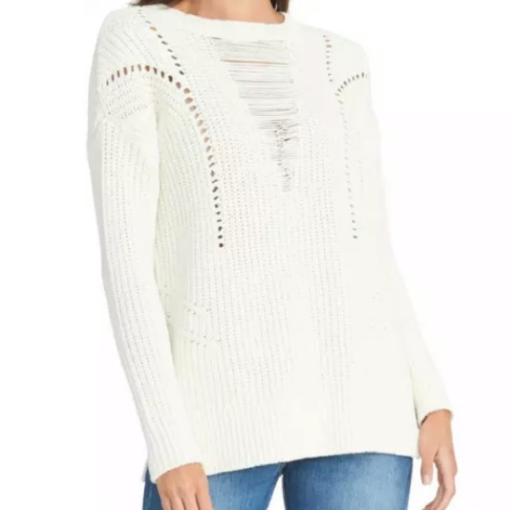 Rachel Roy Ivory Knit Sweater